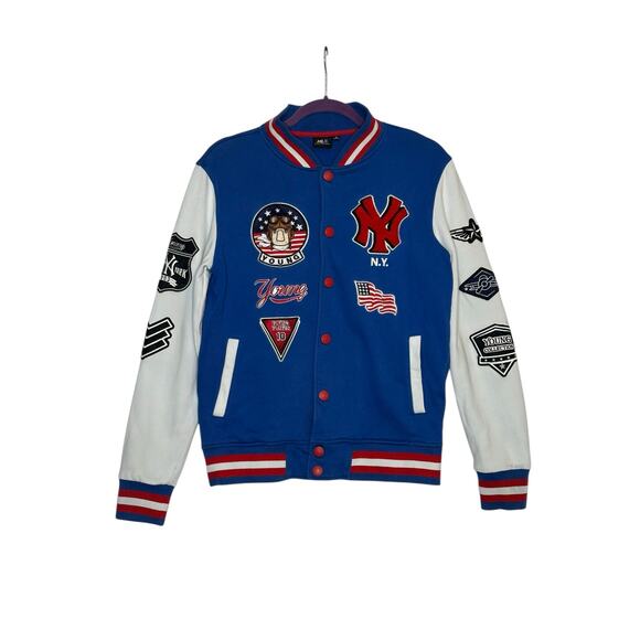 MLB New York Yankees blue white varsity jacket size Small - Picture 14 of 15